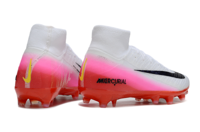 Unisex Nike Air Zoom Mercurial Superfly 10 Elite AG Football Boots - White/Black/Pink