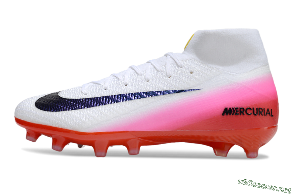 Unisex Nike Air Zoom Mercurial Superfly 10 Elite AG Football Boots - White/Black/Pink 0