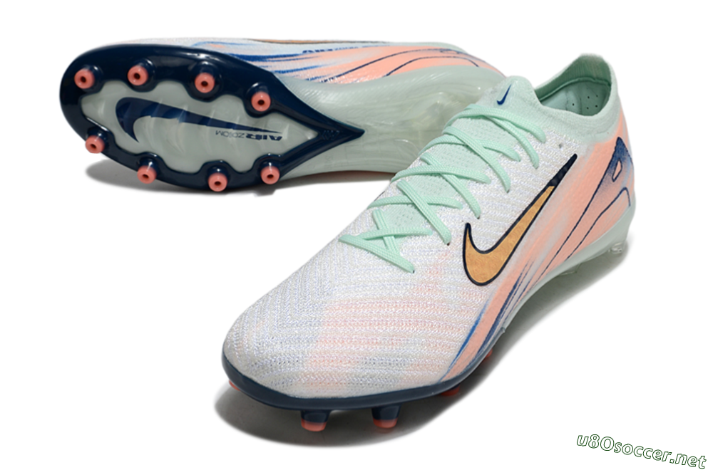 Unisex Nike Air Zoom Mercurial Vapor 16 Elite AG Football Boots - Pink/Jade/Yellow 3