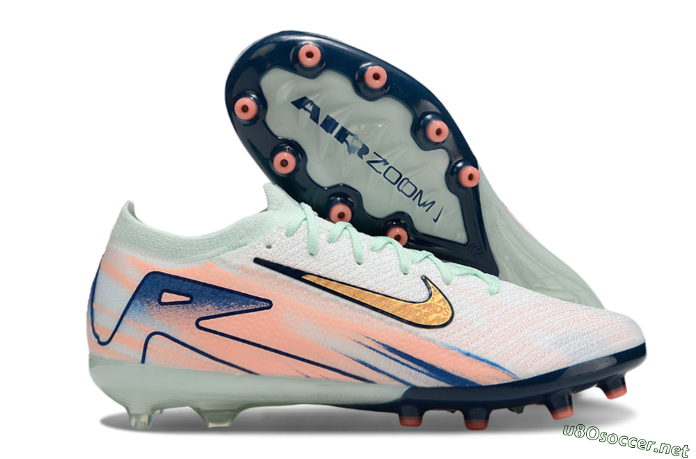 Unisex Nike Air Zoom Mercurial Vapor 16 Elite AG Football Boots - Pink/Jade/Yellow 2