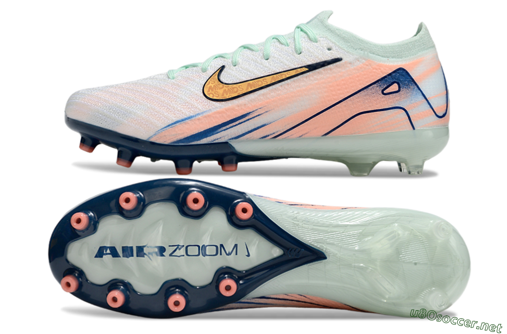 Unisex Nike Air Zoom Mercurial Vapor 16 Elite AG Football Boots - Pink/Jade/Yellow 1