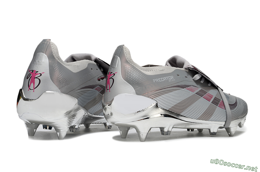 Men's Adidas Predator 25 Elite Foldover Tongue SG Football Boots - Silver/White/Red 6