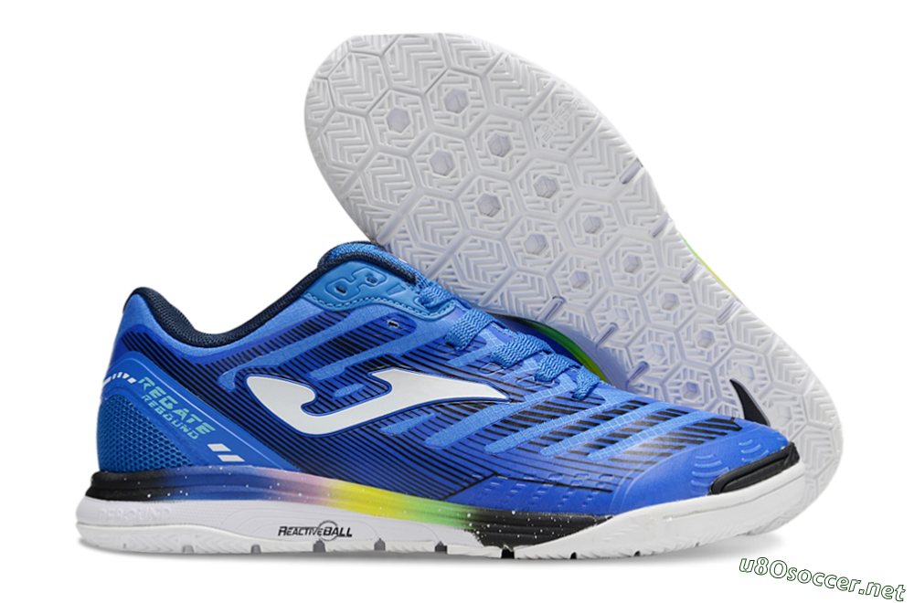 Men's Joma Top Flex IC Football Shoes - Blue/White/Black 2