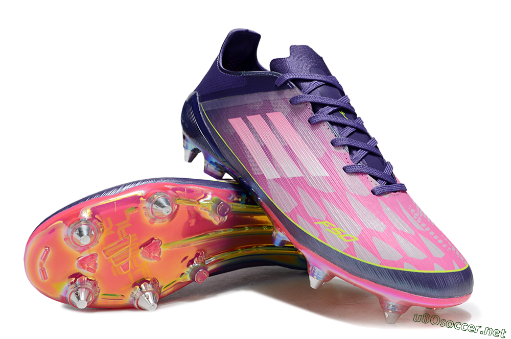 Men's Adidas F50 Elite SG Football Boots - Pink/Purple/Yellow 3