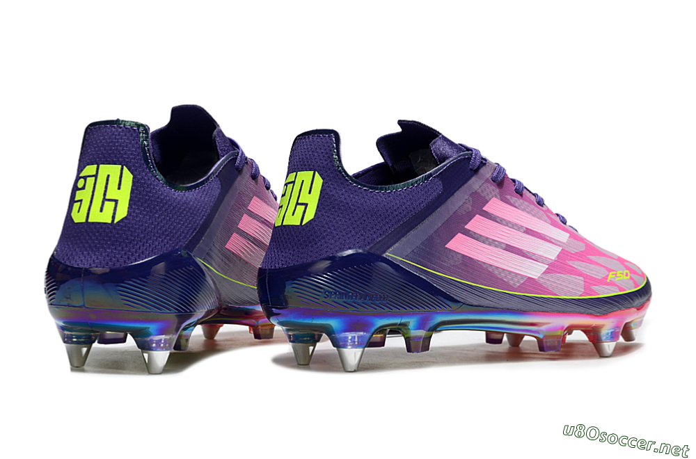 Men's Adidas F50 Elite SG Football Boots - Pink/Purple/Yellow 6