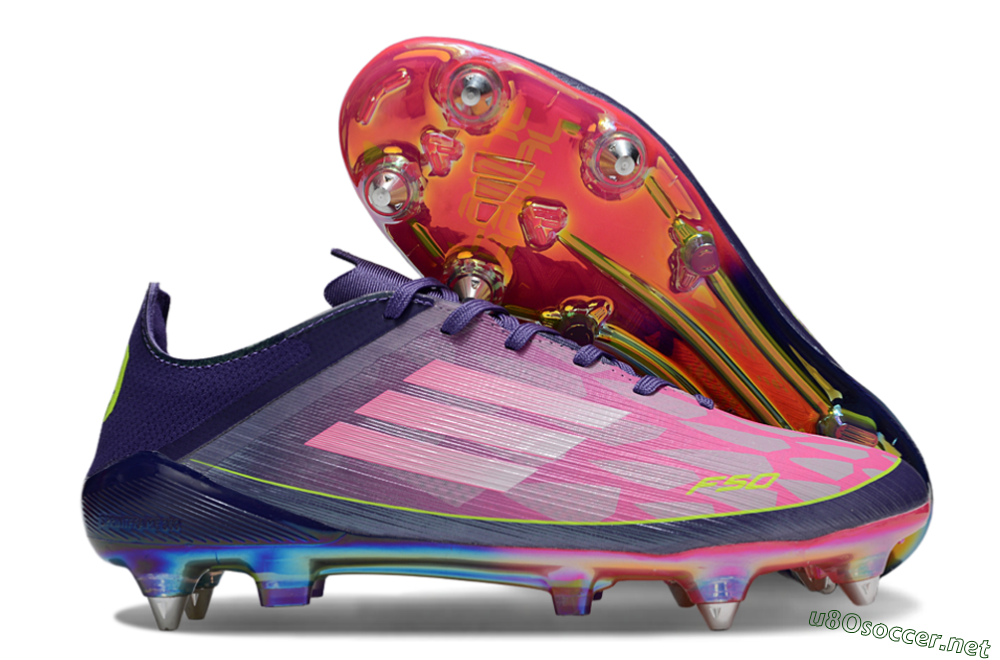 Men's Adidas F50 Elite SG Football Boots - Pink/Purple/Yellow 2