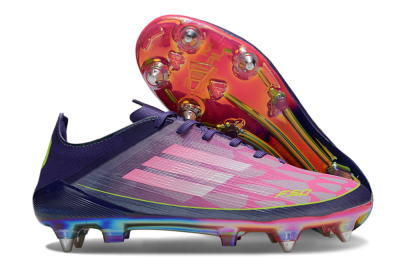 Men's Adidas F50 Elite SG Football Boots - Pink/Purple/Yellow
