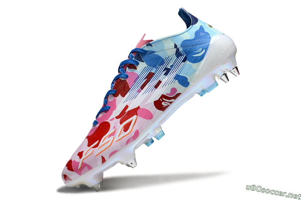 Men's Adidas F50 Elite SG Football Boots - White/Pink/Blue 5
