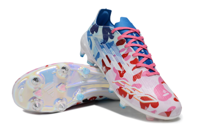 Men's Adidas F50 Elite SG Football Boots - White/Pink/Blue