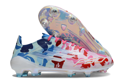 Men's Adidas F50 Elite SG Football Boots - White/Pink/Blue