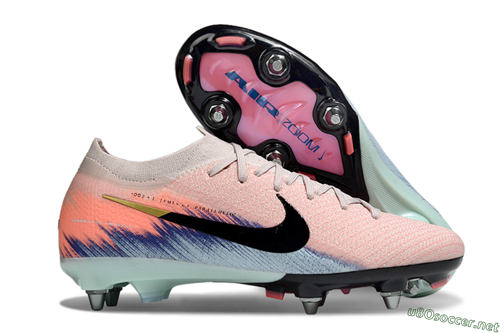 Men's Nike Air Zoom Mercurial Vapor 16 Elite SG Football Boots - Pink/Black/Jade 2