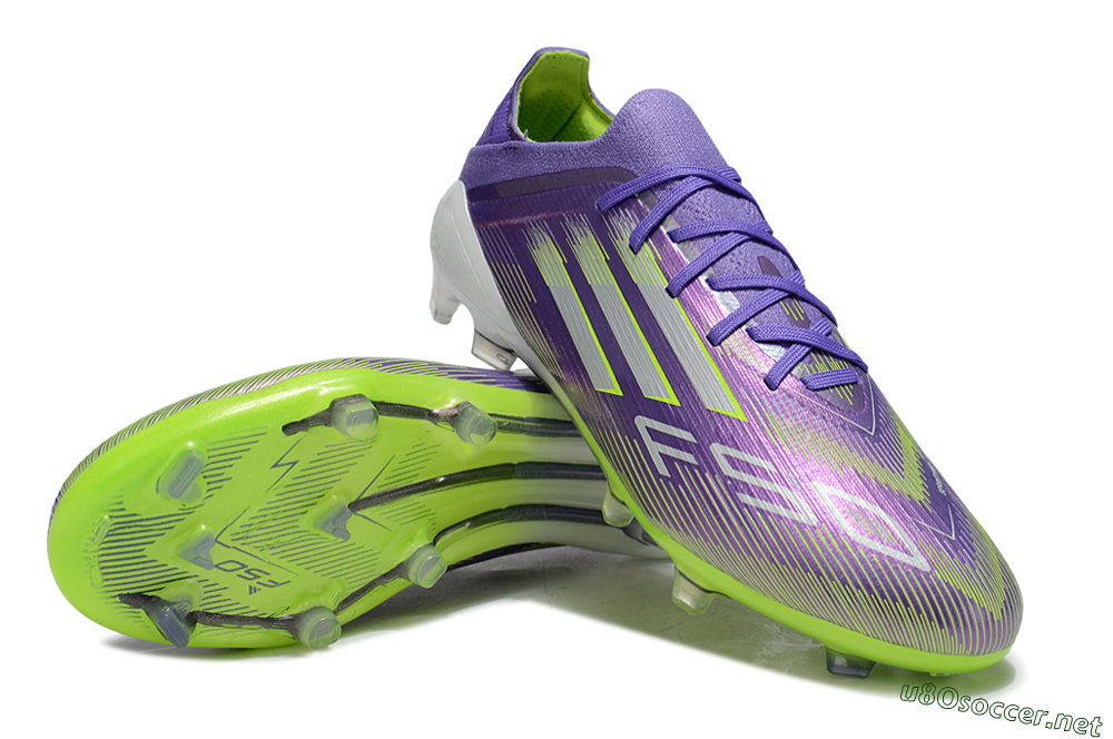 Men's Adidas F50 Elite FG Football Boots - Purple/Yellow/Silver 1