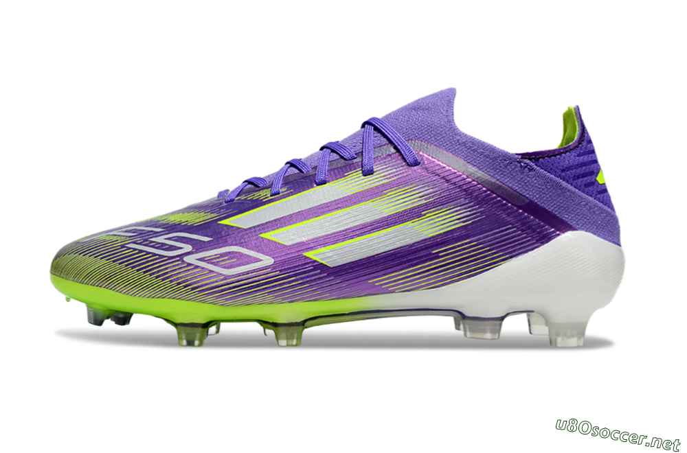 Men's Adidas F50 Elite FG Football Boots - Purple/Yellow/Silver 0