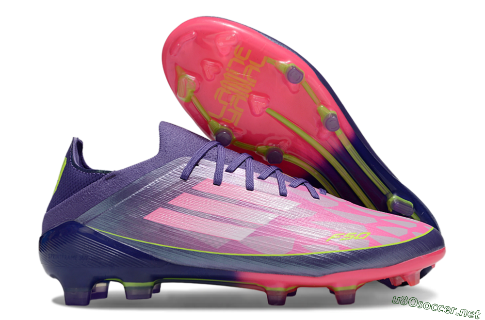 Men's Adidas F50 Elite FG Football Boots - Pink/Purple/Yellow 2