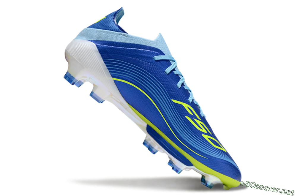 Men's Messi x Adidas F50 Elite FG Football Boots - Blue/Yellow/White 4