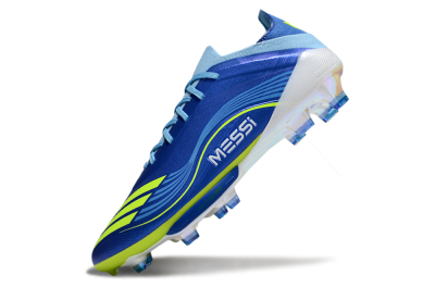 Men's Messi x Adidas F50 Elite FG Football Boots - Blue/Yellow/White