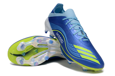 Men's Messi x Adidas F50 Elite FG Football Boots - Blue/Yellow/White
