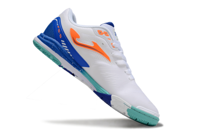 Men's Joma Top Flex IC Football Shoes - White/Blue/Orange