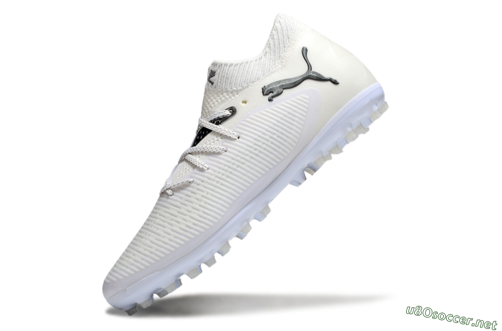 Men's Puma Future 8 Ultimate MG Football Boots - Beige/Black/White 5