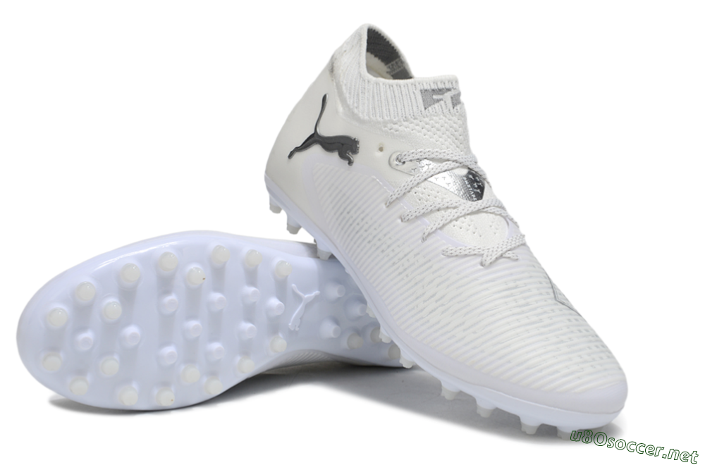 Men's Puma Future 8 Ultimate MG Football Boots - Beige/Black/White 3