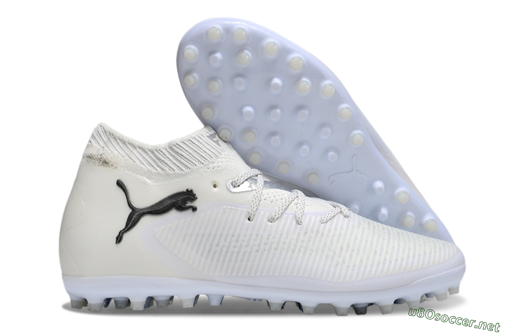 Men's Puma Future 8 Ultimate MG Football Boots - Beige/Black/White 2