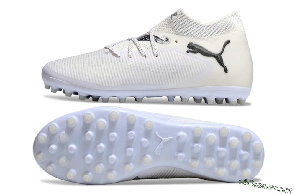Men's Puma Future 8 Ultimate MG Football Boots - Beige/Black/White 1