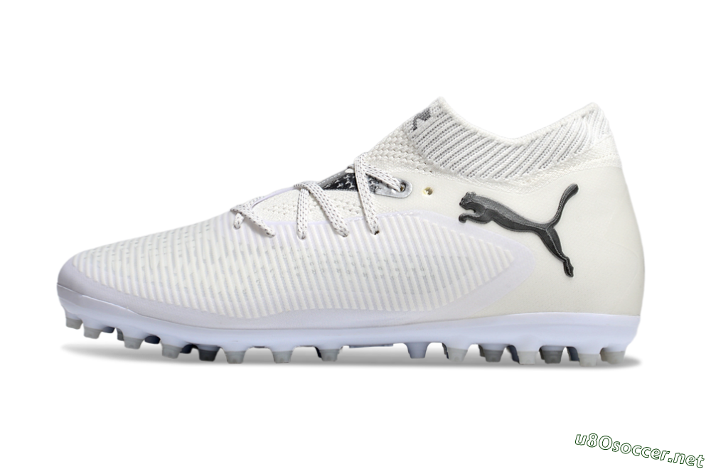 Men's Puma Future 8 Ultimate MG Football Boots - Beige/Black/White 0