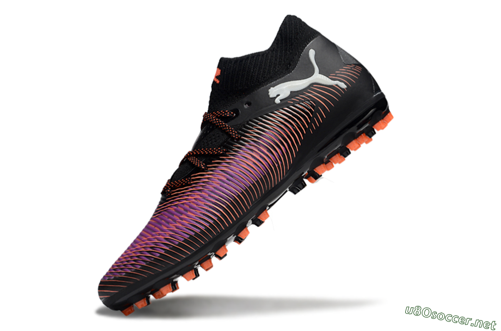 Men's Puma Future 8 Ultimate MG Football Boots - Black/Purple/Orange 5