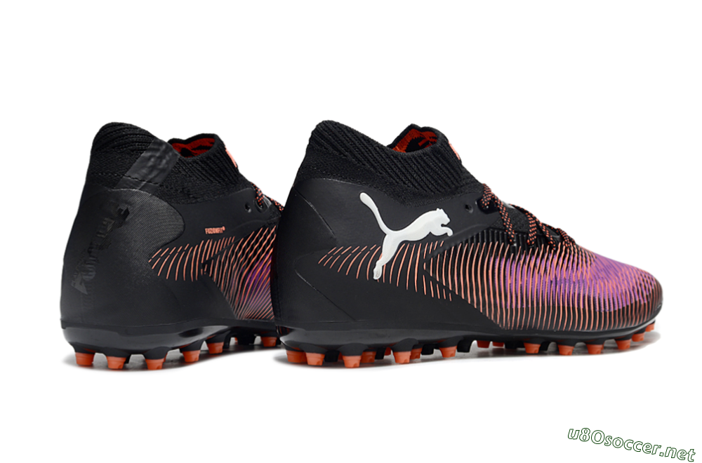 Men's Puma Future 8 Ultimate MG Football Boots - Black/Purple/Orange 6