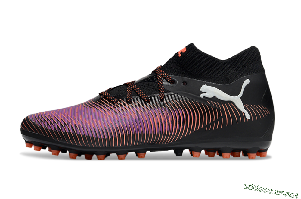 Men's Puma Future 8 Ultimate MG Football Boots - Black/Purple/Orange 0