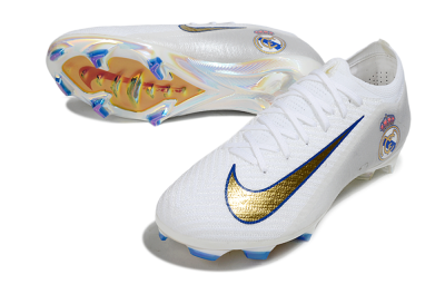 Men's Nike Air Zoom Mercurial Vapor 16 Elite FG Football Boots - White/Gold/Blue