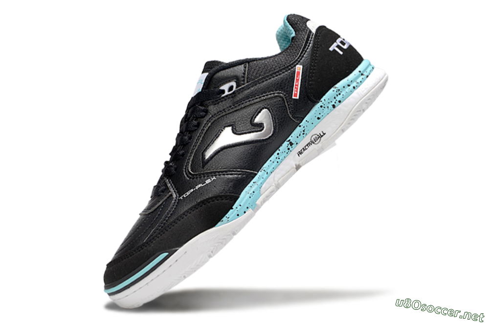 Men's Joma Top Flex IC Football Shoes - Black/Silver/Jade 5