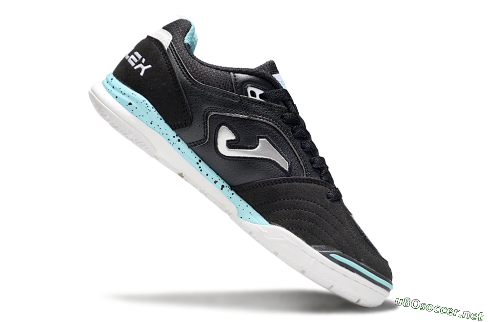 Men's Joma Top Flex IC Football Shoes - Black/Silver/Jade 4