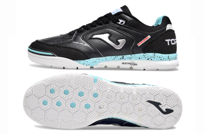 Men's Joma Top Flex IC Football Shoes - Black/Silver/Jade