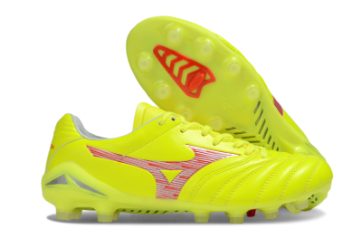 Men's Mizuno Morelia Neo 4 FG Football Boots - Yellow/Red/White