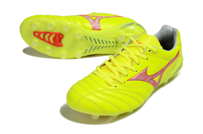Men's Mizuno Morelia Neo 4 FG Football Boots - Yellow/Red/White