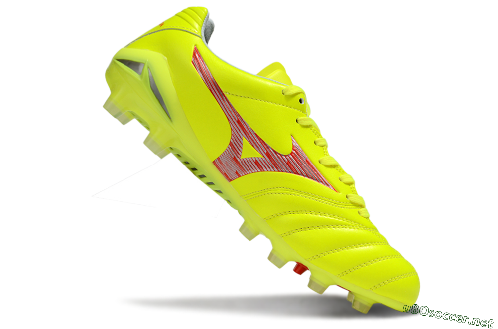 Men's Mizuno Morelia Neo 4 FG Football Boots - Yellow/Red/White 4