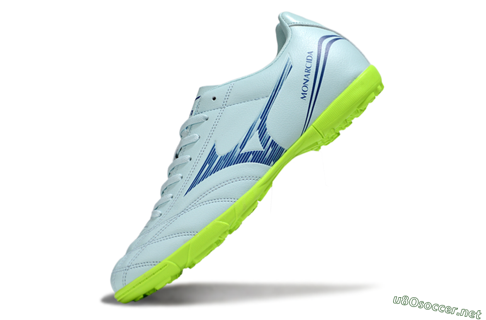 Men's Mizuno Morelia Neo 4 TF Football Shoes - Jade/Blue/Yellow 5