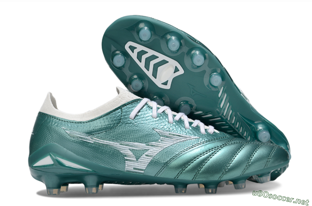 Men's Mizuno Morelia Neo 4 FG Football Boots - Jade/White 2