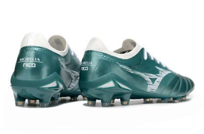 Men's Mizuno Morelia Neo 4 FG Football Boots - Jade/White
