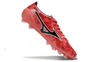 Men's Mizuno Morelia Alpha Beta FG Football Boots - Red/Black/White