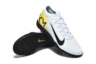 Men's Nike Air Zoom Mercurial Vapor 16 Elite TF Football Shoes - White/Black/Yellow