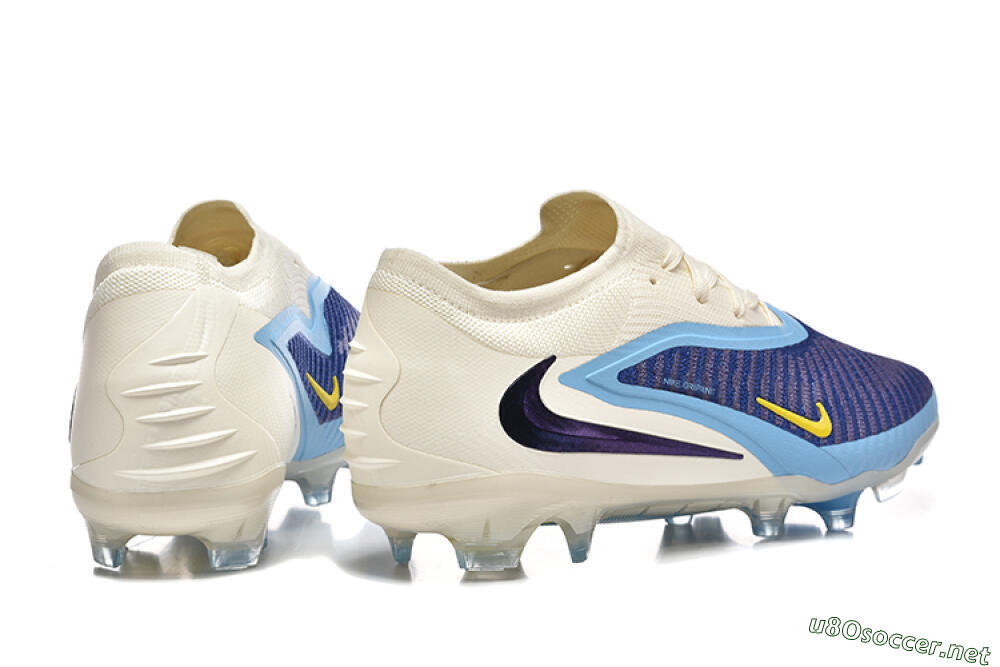 Men's Nike Phantom 6 Elite Low FG Football Boots - Blue/White/Black 9