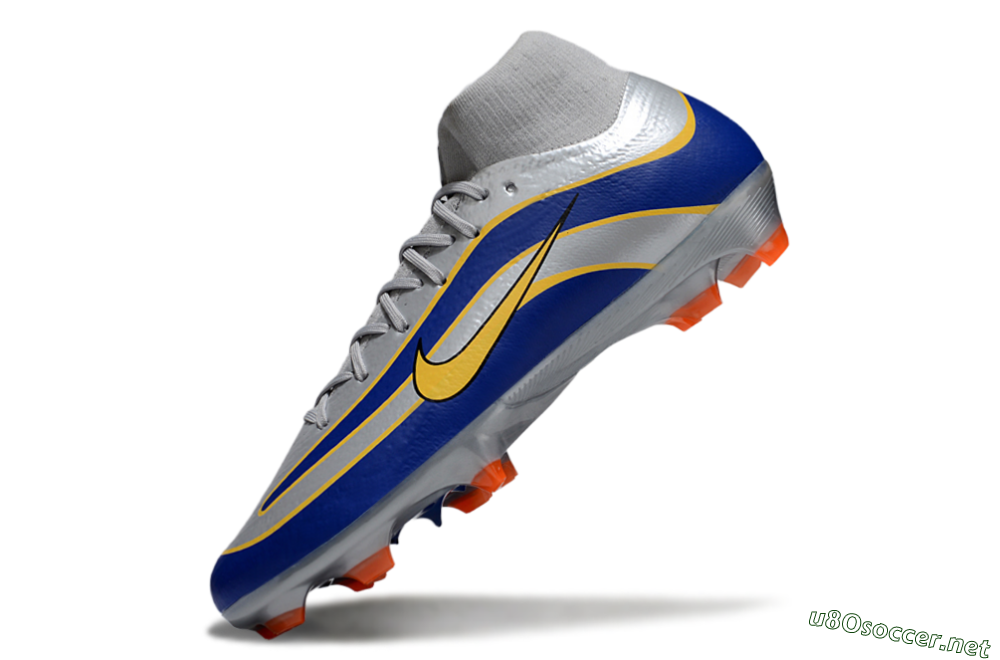 Unisex Nike Air Zoom Mercurial Superfly 10 Elite FG Football Boots - Silver/Yellow/Blue 5