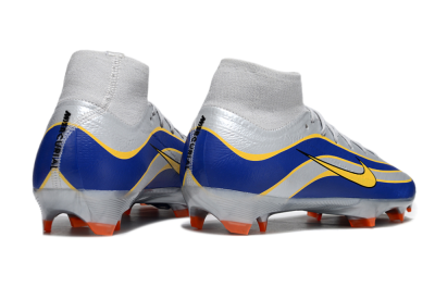 Unisex Nike Air Zoom Mercurial Superfly 10 Elite FG Football Boots - Silver/Yellow/Blue