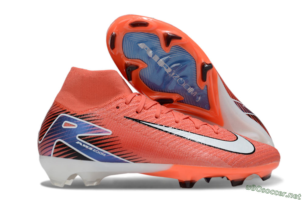 Unisex Nike Air Zoom Mercurial Superfly 10 Elite FG Football Boots - Red/White/Blue 2