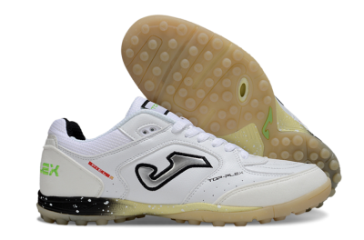 Men's Joma Top Flex TF Football Shoes - White/Silver/Black