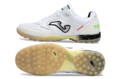 Men's Joma Top Flex TF Football Shoes - White/Silver/Black