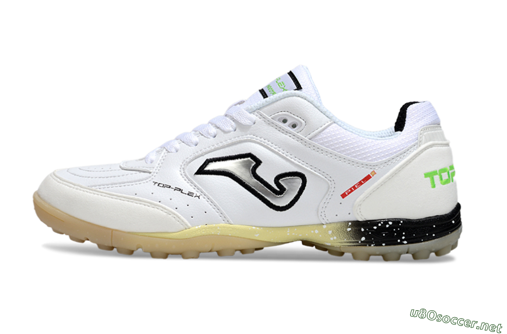 Men's Joma Top Flex TF Football Shoes - White/Silver/Black 0