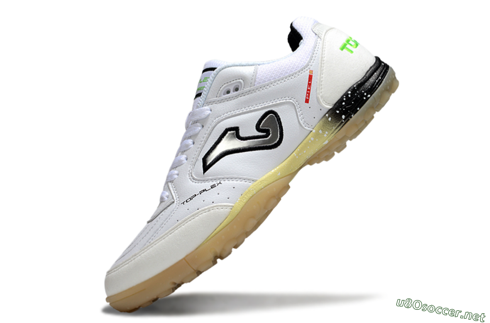 Men's Joma Top Flex TF Football Shoes - White/Silver/Black 5